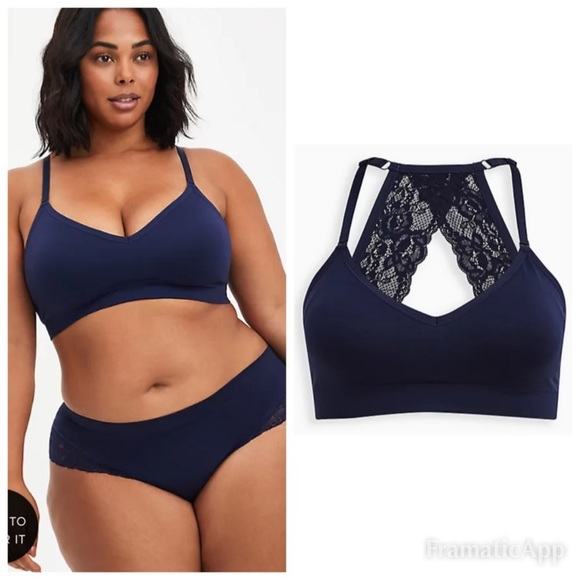 torrid Other - NWT TORRID Navy Racerback Lightly Padded Seamless Flirt Bralette